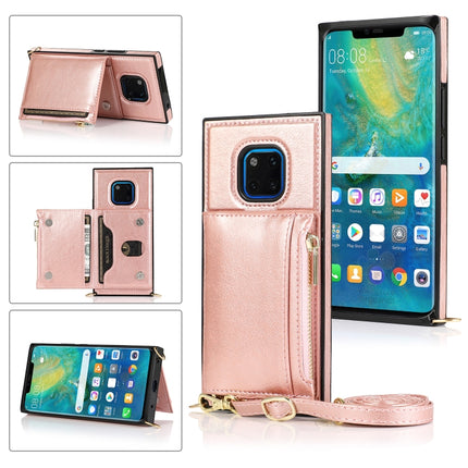 Square Zipper Wallet Bag TPU+PU Back Cover Case with Holder & Card Slots & Wallet & Cross-body Strap, For Huawei Mate 20, For Huawei Mate 20 Lite, For Huawei Mate 20 Pro, For Huawei Mate 30, For Huawei P30, For Huawei P30 Pro, For Huawei P30 Lite      ...