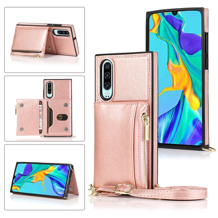 Square Zipper Wallet Bag TPU+PU Back Cover Case with Holder & Card Slots & Wallet & Cross-body Strap, For Huawei Mate 20, For Huawei Mate 20 Lite, For Huawei Mate 20 Pro, For Huawei Mate 30, For Huawei P30, For Huawei P30 Pro, For Huawei P30 Lite      ...