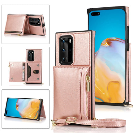 Square Zipper Wallet Bag TPU+PU Back Cover Case with Holder & Card Slots & Wallet & Cross-body Strap, For Huawei Mate 20, For Huawei Mate 20 Lite, For Huawei Mate 20 Pro, For Huawei Mate 30, For Huawei P30, For Huawei P30 Pro, For Huawei P30 Lite      ...