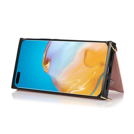 Square Zipper Wallet Bag TPU+PU Back Cover Case with Holder & Card Slots & Wallet & Cross-body Strap, For Huawei P40 Pro
