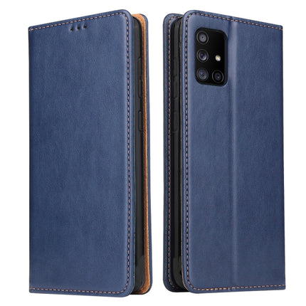 Fierre Shann PU Genuine Leather Texture Horizontal Flip Leather Case with Holder & Card Slots & Wallet, For Samsung Galaxy A31, For Samsung Galaxy A51 5G, For Samsung Galaxy A71 5G