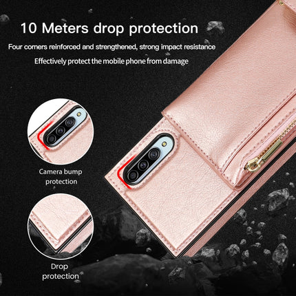 Square Zipper Wallet Bag TPU+PU Back Cover Case with Holder & Card Slots & Wallet & Cross-body Strap, For Samsung Galaxy A90 5G, For Samsung Galaxy Note9, For Samsung Galaxy Note10, For Samsung Galaxy Note10 Pro, For Samsung Galaxy S9                  ...