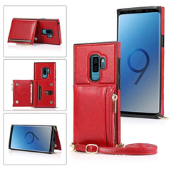 Square Zipper Wallet Bag TPU+PU Back Cover Case with Holder & Card Slots & Wallet & Cross-body Strap, For Samsung Galaxy A90 5G, For Samsung Galaxy Note9, For Samsung Galaxy Note10, For Samsung Galaxy Note10 Pro, For Samsung Galaxy S9������������������...