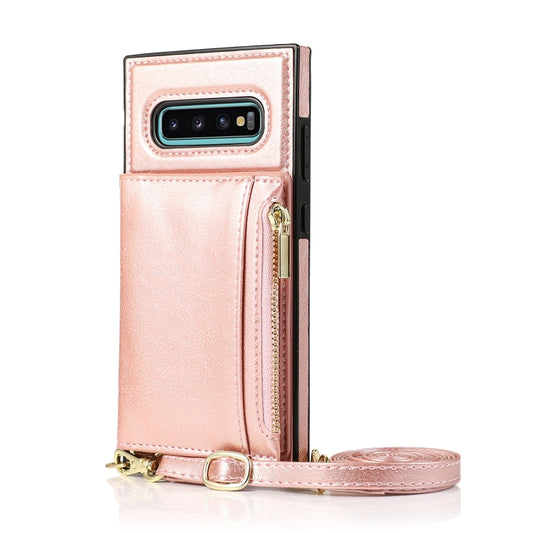 Square Zipper Wallet Bag TPU+PU Back Cover Case with Holder & Card Slots & Wallet & Cross-body Strap, For Samsung Galaxy S10 Plus, For Samsung Galaxy S20, For Samsung Galaxy S20 Plus, For Samsung Galaxy S20 Ultra, For Samsung Galaxy Note20
