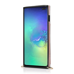 Square Zipper Wallet Bag TPU+PU Back Cover Case with Holder & Card Slots & Wallet & Cross-body Strap, For Samsung Galaxy S10 Plus, For Samsung Galaxy S20, For Samsung Galaxy S20 Plus, For Samsung Galaxy S20 Ultra, For Samsung Galaxy Note20