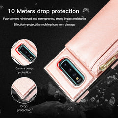 Square Zipper Wallet Bag TPU+PU Back Cover Case with Holder & Card Slots & Wallet & Cross-body Strap, For Samsung Galaxy S10 Plus, For Samsung Galaxy S20, For Samsung Galaxy S20 Plus, For Samsung Galaxy S20 Ultra, For Samsung Galaxy Note20