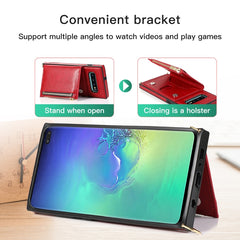 Square Zipper Wallet Bag TPU+PU Back Cover Case with Holder & Card Slots & Wallet & Cross-body Strap, For Samsung Galaxy S10 Plus, For Samsung Galaxy S20, For Samsung Galaxy S20 Plus, For Samsung Galaxy S20 Ultra, For Samsung Galaxy Note20