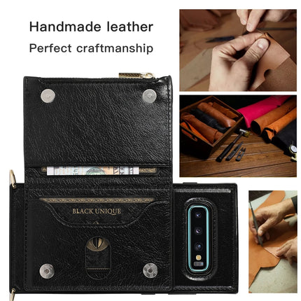 Square Zipper Wallet Bag TPU+PU Back Cover Case with Holder & Card Slots & Wallet & Cross-body Strap, For Samsung Galaxy S10 Plus, For Samsung Galaxy S20, For Samsung Galaxy S20 Plus, For Samsung Galaxy S20 Ultra, For Samsung Galaxy Note20
