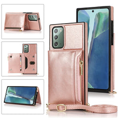 Square Zipper Wallet Bag TPU+PU Back Cover Case with Holder & Card Slots & Wallet & Cross-body Strap, For Samsung Galaxy S10 Plus, For Samsung Galaxy S20, For Samsung Galaxy S20 Plus, For Samsung Galaxy S20 Ultra, For Samsung Galaxy Note20