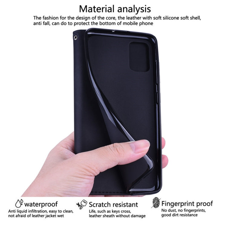 Frosted Business Magnetic Horizontal Flip PU Leather Case with Holder & Card Slot & Lanyard
