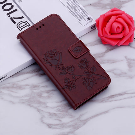 Funda de piel sintética con tapa horizontal con relieve de rosa, soporte, ranuras para tarjetas y billetera, para iPhone 12 mini, para iPhone 12, para iPhone 12 Pro, para iPhone 12 Pro Max