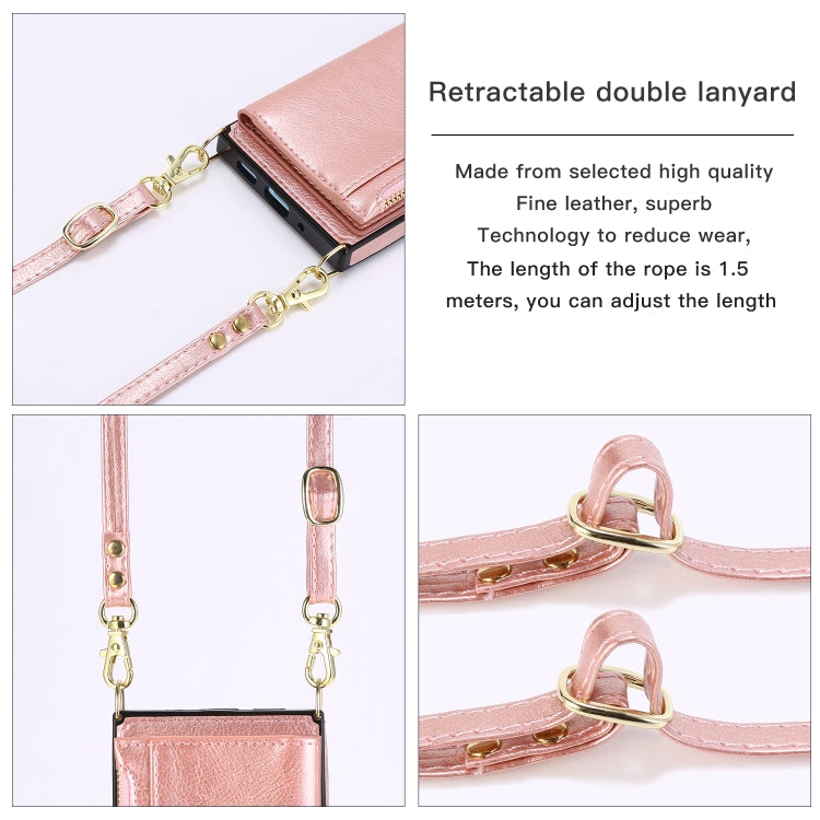 Square Zipper Wallet Bag TPU+PU Back Cover Case with Holder & Card Slots & Wallet & Cross-body Strap, For iPhone 8 Plus / 7 Plus, For iPhone 11, For iPhone 11 Pro, For iPhone 11 Pro Max, For iPhone SE 2022 / SE 2020 / 8 / 7, For iPhone XR��������������...