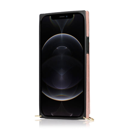 Square Zipper Wallet Bag TPU+PU Back Cover Case with Holder & Card Slots & Wallet & Cross-body Strap, For iPhone 12 Pro Max, For iPhone XS / X, For iPhone XS Max