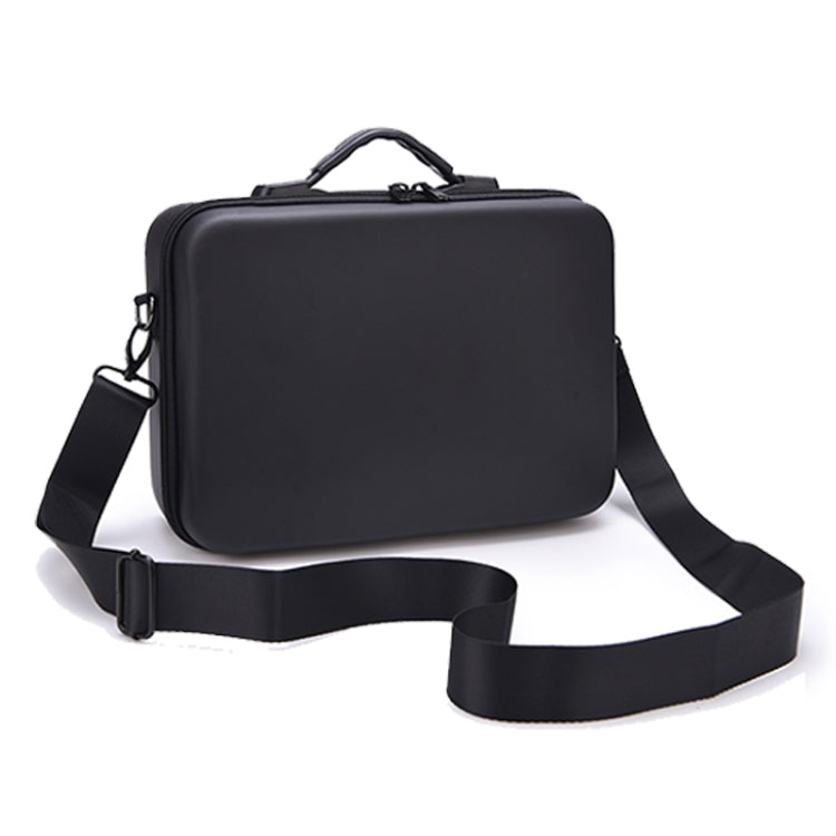 LS4456 Portable Drone PU Shoulder Storage Bag Handbag for DJI Mavic Mini 2, Black + Black Liner, Black + Red Liner