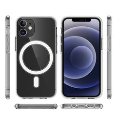 Simple Magnetic Ring All-inclusive Clear Crystal Acrylic PC +TPU Shockproof Case, For iPhone 11, For iPhone 11 Pro, For iPhone 11 Pro Max