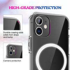 Simple Magnetic Ring All-inclusive Clear Crystal Acrylic PC +TPU Shockproof Case, For iPhone 11, For iPhone 11 Pro, For iPhone 11 Pro Max