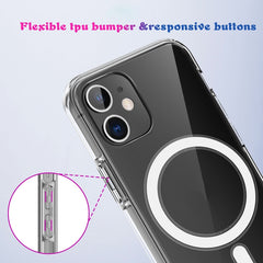 Simple Magnetic Ring All-inclusive Clear Crystal Acrylic PC +TPU Shockproof Case, For iPhone 11, For iPhone 11 Pro, For iPhone 11 Pro Max