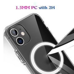 Simple Magnetic Ring All-inclusive Clear Crystal Acrylic PC +TPU Shockproof Case, For iPhone 11, For iPhone 11 Pro, For iPhone 11 Pro Max