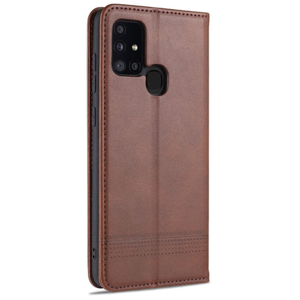 AZNS Magnetic Calf Texture Horizontal Flip Leather Case with Card Slots & Holder & Wallet, For Samsung Galaxy M31