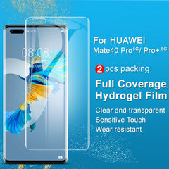 2 PCS IMAK Hydrogel Film III Full Coverage Screen Protector, For Huawei Mate 40 Pro 5G, For Huawei Mate 40 Pro+ 5G, For OnePlus 8T, For Google Pixel 4a 4G, For Google Pixel 4a 5G, For Asus Zenfone 7 ZS670KS, For Samsung Galaxy S20+, For Sony Xperia 5 II