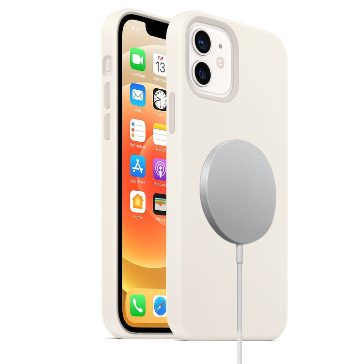 Magnetische, stoßfeste Hülle aus flüssigem Silikon mit vollständiger Abdeckung und Magsafe-Lademagnet, für iPhone 12 mini, für iPhone 12 / 12 Pro, für iPhone 12 Pro Max