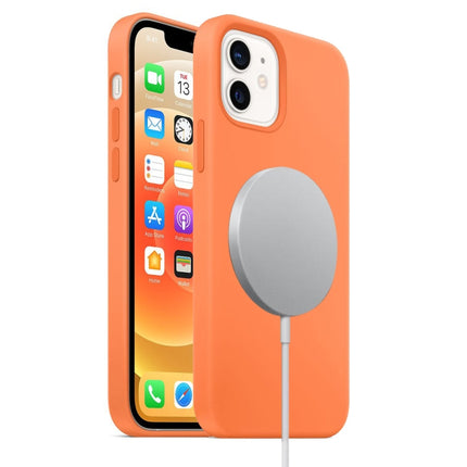 Funda de silicona líquida magnética de cobertura total a prueba de golpes con imán de carga Magsafe, para iPhone 12 mini, para iPhone 12/12 Pro, para iPhone 12 Pro Max