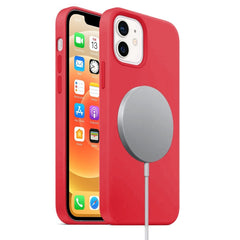 Magnetic Liquid Silicone Full Coverage Shockproof Case with Magsafe Charging Magnet, For iPhone 12 mini, For iPhone 12 / 12 Pro, For iPhone 12 Pro Max