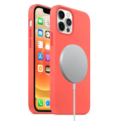 Magnetic Liquid Silicone Full Coverage Shockproof Case with Magsafe Charging Magnet, For iPhone 12 mini, For iPhone 12 / 12 Pro, For iPhone 12 Pro Max