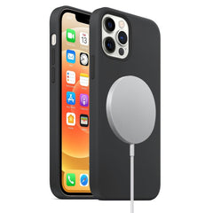 Magnetic Liquid Silicone Full Coverage Shockproof Case with Magsafe Charging Magnet, For iPhone 12 mini, For iPhone 12 / 12 Pro, For iPhone 12 Pro Max