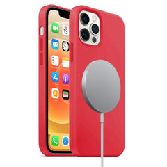 Magnetic Liquid Silicone Full Coverage Shockproof Case with Magsafe Charging Magnet, For iPhone 12 mini, For iPhone 12 / 12 Pro, For iPhone 12 Pro Max