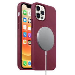 Magnetic Liquid Silicone Full Coverage Shockproof Case with Magsafe Charging Magnet, For iPhone 12 mini, For iPhone 12 / 12 Pro, For iPhone 12 Pro Max