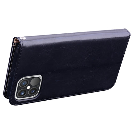 Funda de cuero con tapa horizontal con textura de cera de aceite de estilo empresarial para iPhone XR, con soporte, ranuras para tarjetas y billetera, para iPhone 12 mini, para iPhone 12/12 Pro, para iPhone 12 Pro Max