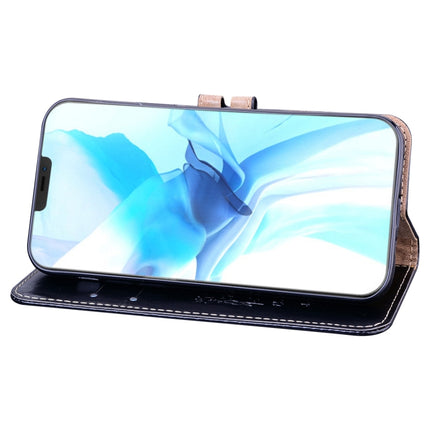 Funda de cuero con tapa horizontal con textura de cera de aceite de estilo empresarial para iPhone XR, con soporte, ranuras para tarjetas y billetera, para iPhone 12 mini, para iPhone 12/12 Pro, para iPhone 12 Pro Max
