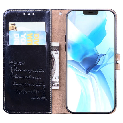 Funda de cuero con tapa horizontal con textura de cera de aceite de estilo empresarial para iPhone XR, con soporte, ranuras para tarjetas y billetera, para iPhone 12 mini, para iPhone 12/12 Pro, para iPhone 12 Pro Max