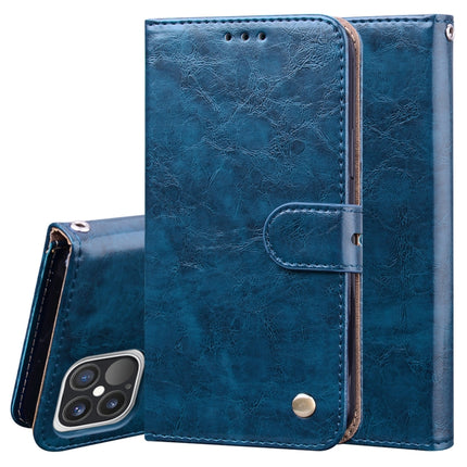 Funda de cuero con tapa horizontal con textura de cera de aceite de estilo empresarial para iPhone XR, con soporte, ranuras para tarjetas y billetera, para iPhone 12 mini, para iPhone 12/12 Pro, para iPhone 12 Pro Max