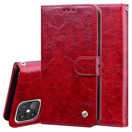 Funda de cuero con tapa horizontal con textura de cera de aceite de estilo empresarial para iPhone XR, con soporte, ranuras para tarjetas y billetera, para iPhone 12 mini, para iPhone 12/12 Pro, para iPhone 12 Pro Max