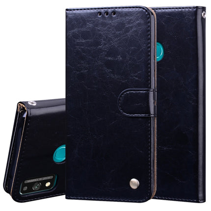 Business Style Oil Wax Texture Horizontal Flip Leather Case with Holder & Card Slots & Wallet, For Huawei Honor 9X Lite