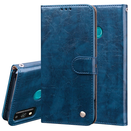 Business Style Oil Wax Texture Horizontal Flip Leather Case with Holder & Card Slots & Wallet, For Huawei Honor 9X Lite