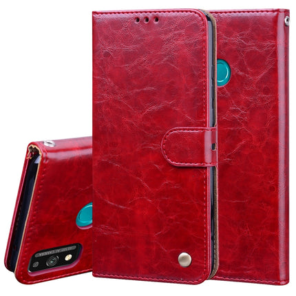 Business Style Oil Wax Texture Horizontal Flip Leather Case with Holder & Card Slots & Wallet, For Huawei Honor 9X Lite
