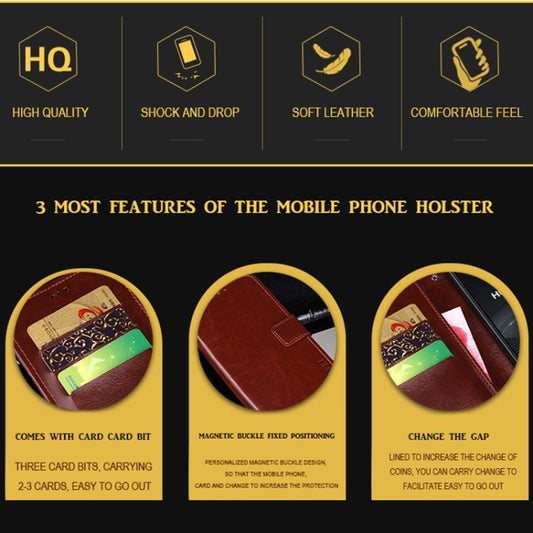 idewei Crazy Horse Texture Horizontal Flip Leather Case with Holder & Card Slots & Wallet, For HTC Desire 20+, For OPPO A72 5G, For vivo V20
