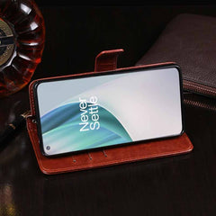 idewei Crazy Horse Texture Horizontal Flip Leather Case with Holder & Card Slots & Wallet, For OnePlus Nord N10 5G, For OnePlus Nord N100, For Nokia 2.4