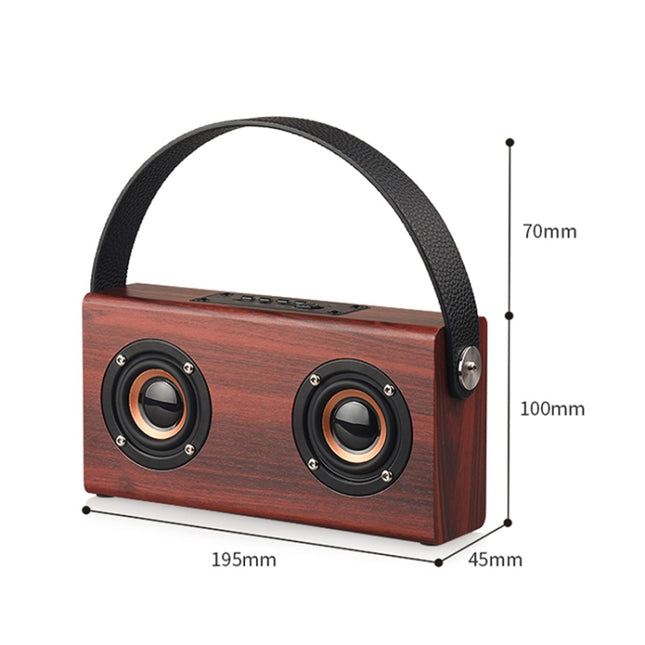 D10 Bluetooth 4.2 Tragbarer Bluetooth-Handlautsprecher aus Holz, D10 (rote Holzstruktur), D10 (Bambusstruktur)