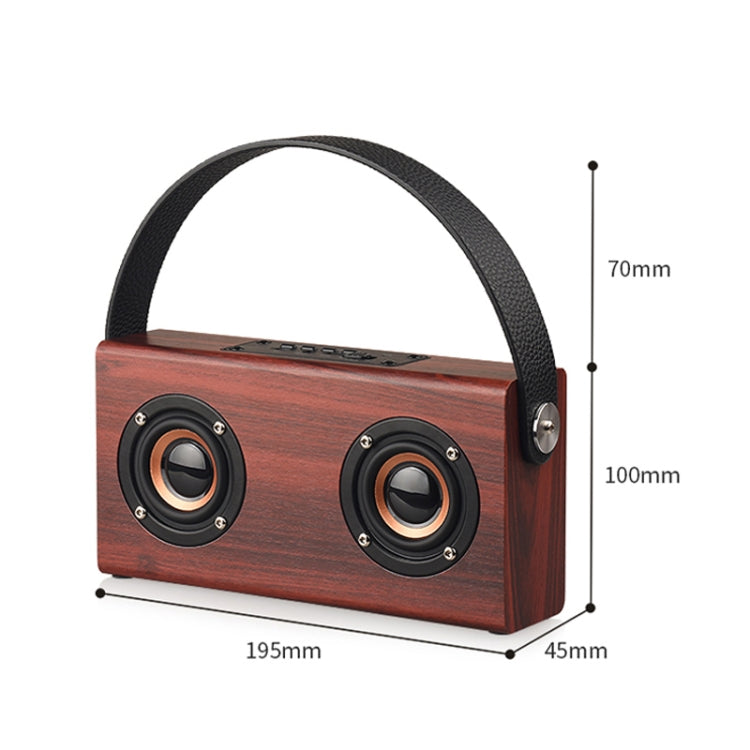 Altavoz portátil de madera con Bluetooth 4.2 D10, D10 (textura de madera roja), D10 (textura de bambú)
