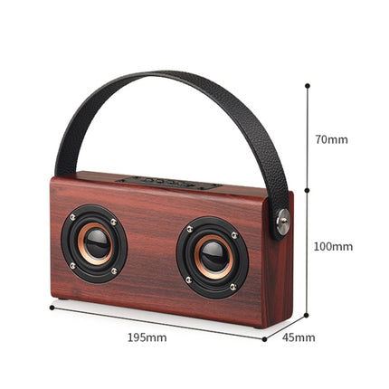 D10 Bluetooth 4.2 Tragbarer Bluetooth-Handlautsprecher aus Holz, D10 (rote Holzstruktur), D10 (Bambusstruktur)