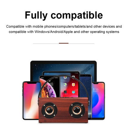 D10 Bluetooth 4.2 Tragbarer Bluetooth-Handlautsprecher aus Holz, D10 (rote Holzstruktur), D10 (Bambusstruktur)