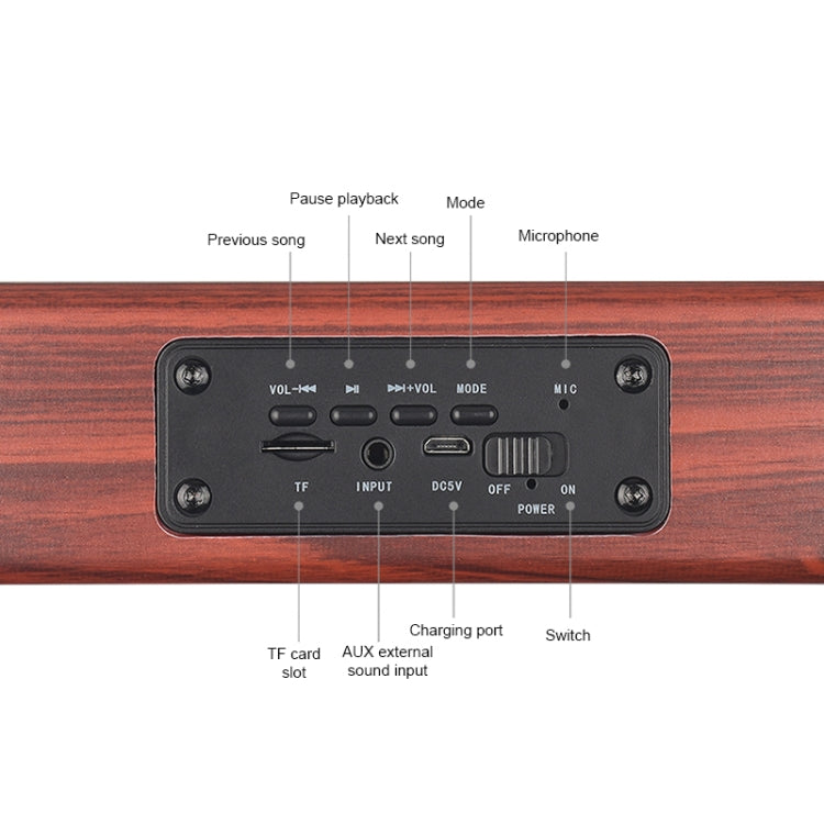 Altavoz portátil de madera con Bluetooth 4.2 D10, D10 (textura de madera roja), D10 (textura de bambú)