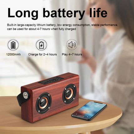 D10 Bluetooth 4.2 Tragbarer Bluetooth-Handlautsprecher aus Holz, D10 (rote Holzstruktur), D10 (Bambusstruktur)