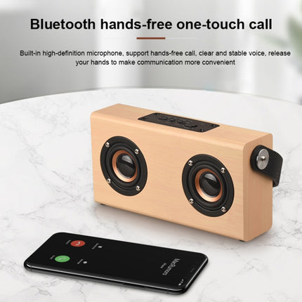 D10 Bluetooth 4.2 Tragbarer Bluetooth-Handlautsprecher aus Holz, D10 (rote Holzstruktur), D10 (Bambusstruktur)