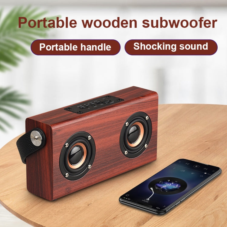Altavoz portátil de madera con Bluetooth 4.2 D10, D10 (textura de madera roja), D10 (textura de bambú)
