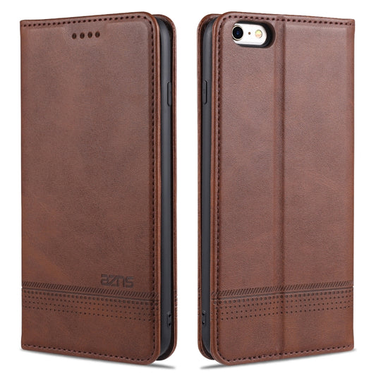 AZNS - Funda de piel con tapa horizontal con textura de piel de becerro magnética, ranuras para tarjetas, soporte y billetera, para iPhone 6, iPhone 6 Plus, iPhone 8/7, iPhone 8 Plus/7 Plus, iPhone XR